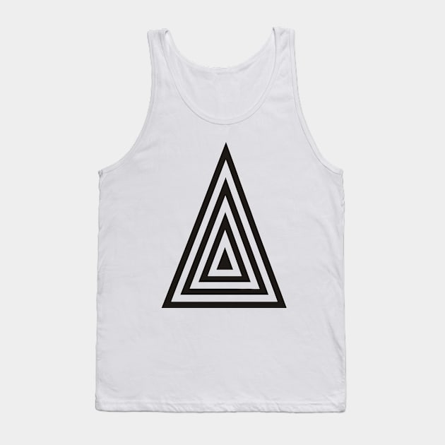 Triangles in Triangles black Tank Top by ihavethisthingwithtriangles